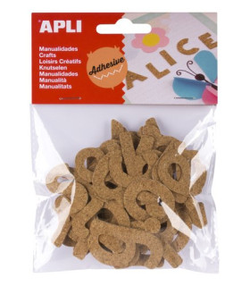 LETRAS CORCHO APLI 45mm B/52