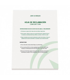 LIBRO HOJAS DE RECLAMACIONES A4 25h