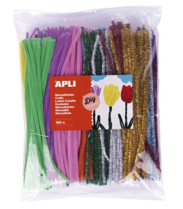 LIMPIA PIPAS APLI COLORES CL.30 cm.B/360