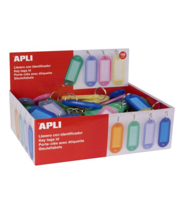 LLAVERO ETIQUETA APLI TRANSLUCIDO C/100