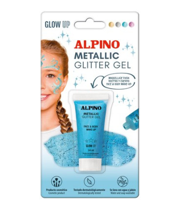 MAQUILL.ALPINO GLITTER MET. AZUL B/1