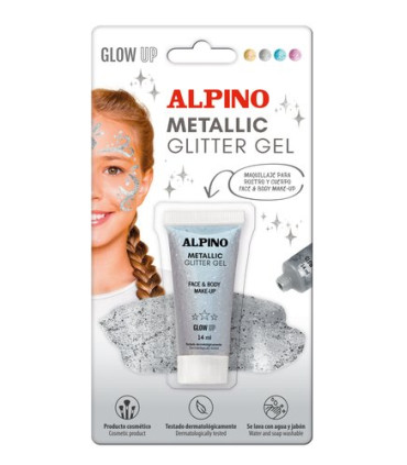 MAQUILL.ALPINO GLITTER MET. PLATA B/1