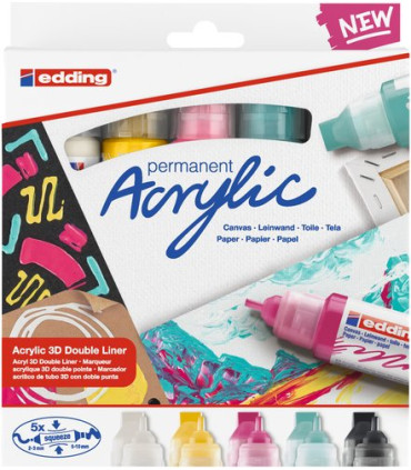 ROTUL.EDDING 5400 ACRYLIC 3D DOB.PUN.P/5