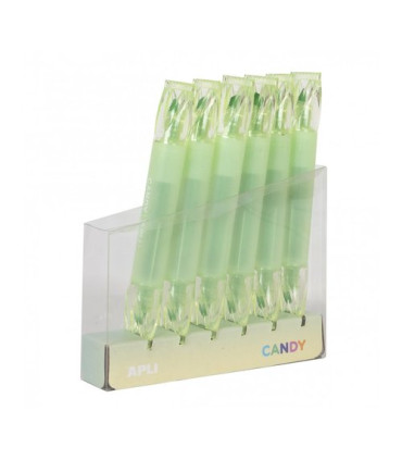 ROTUL.APLI DOBLE PUNT FLUOR CANDY VERDE