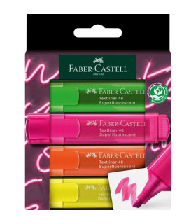 ROTUL.FLUOR FABER CASTELL  PACK 4