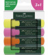ROTUL.FLUOR FABER CASTELL  PACK 3+1