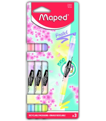 ROTUL. FLUOR MAPED DUO PASTEL B/3