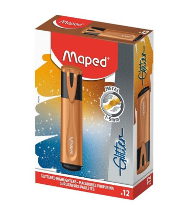 ROTUL. FLUOR MAPED GLITTER COBRE