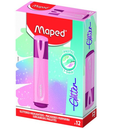 ROTUL. FLUOR MAPED GLITTER ROSA