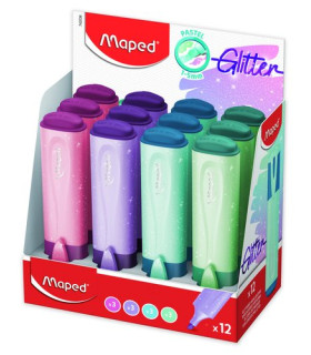 ROTUL. FLUOR MAPED PEPS GLITTER EXP.12