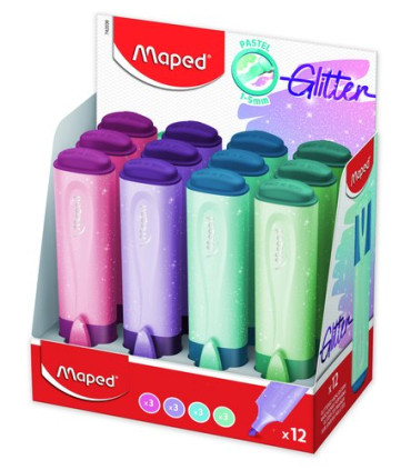 ROTUL. FLUOR MAPED PEPS GLITTER EXP.12