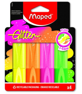 ROTUL. FLUOR MAPED NEON GLITTER P/4