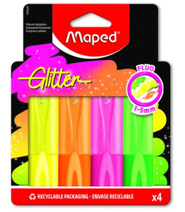 ROTUL. FLUOR MAPED NEON GLITTER P/4