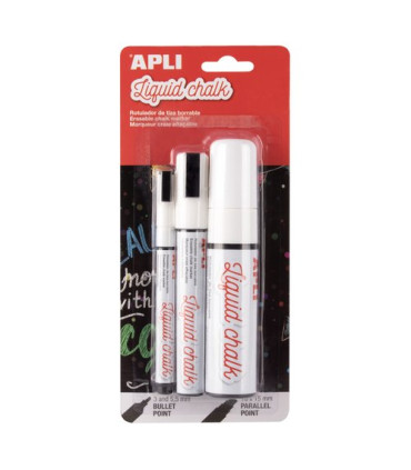 ROTUL.PIZAR.APLI CHALK CONICO BLAN. B/3
