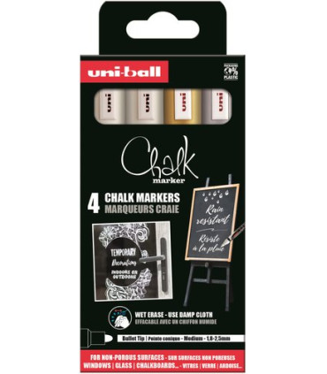 ROTUL.UNIBALL CHALK MARKER PWE 5M 4P C/4