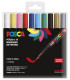 ROTUL.UNI-POSCA PINCEL ESTUCHE 10 SURT.