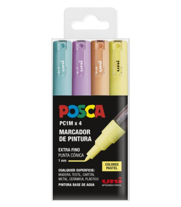 ROTUL.UNI-POSCA PC-1M PASTEL E/4