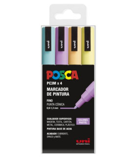 ROTUL.UNI-POSCA PC-3M PASTEL E/4
