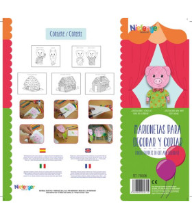 MARIONETA DEDOS LOS 3 CERDITOS PACK 7