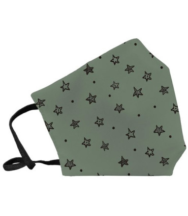 MASCARILLA REUT. PEQ. ESTRELLAS KAKI