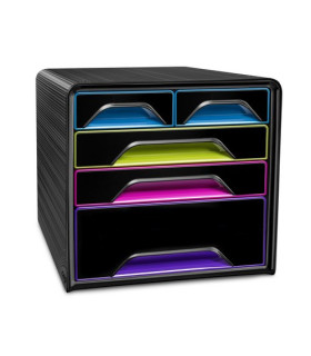 MODULO CEP SMOOVE 5 CAJONES MIX NEGRO