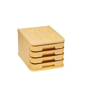 MODULO FAIBO 4 CAJONES AMARILLO PASTEL