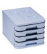 MODULO FAIBO 4 CAJONES AZUL PASTEL