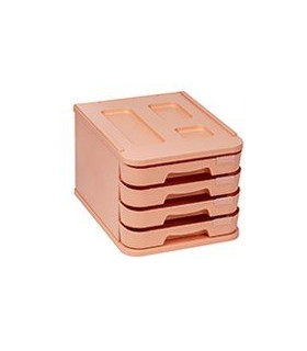 MODULO FAIBO 4 CAJONES NARANJA PASTEL