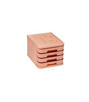 MODULO FAIBO 4 CAJONES NARANJA PASTEL