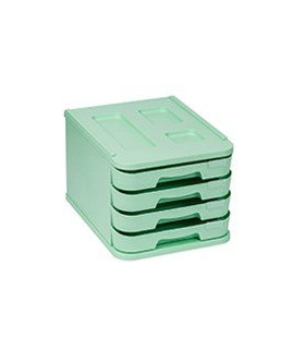 MODULO FAIBO 4 CAJONES VERDE PASTEL