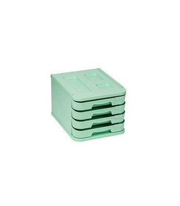 MODULO FAIBO 4 CAJONES VERDE PASTEL
