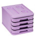 MODULO FAIBO 4 CAJONES VIOLETA PASTEL