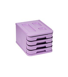 MODULO FAIBO 4 CAJONES VIOLETA PASTEL