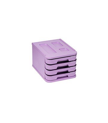 MODULO FAIBO 4 CAJONES VIOLETA PASTEL