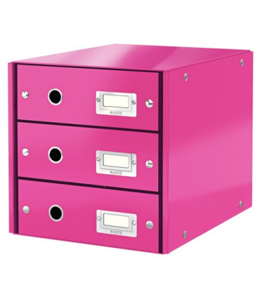 MODULO 3 CAJONES LEITZ FUCSIA