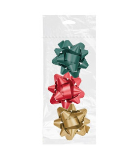 MOÑAS/COCAS  19 mm CHIC ROJO/ORO/VER P/3