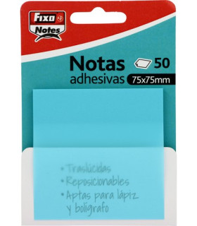 NOTAS ADHESIVAS FIXO 50h 75x75 TRAS.AZ.P