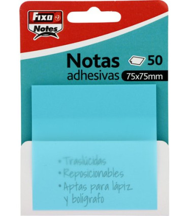 NOTAS ADHESIVAS FIXO 50h 75x75 TRAS.AZ.P