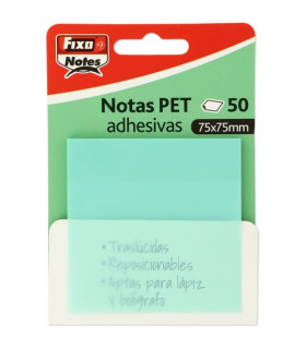 NOTAS ADHESIVAS FIXO 50h 75x75 TRAS.MINT