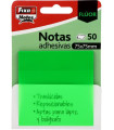 NOTAS ADHESIVAS FIXO 50h 75x75 TRAS.VERD