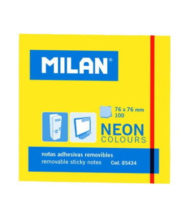 NOTAS ADHESIVAS MILAN 100h 76x76 AMARILL