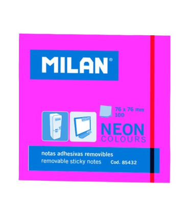 NOTAS ADHESIVAS MILAN 100h 76x76 ROSA
