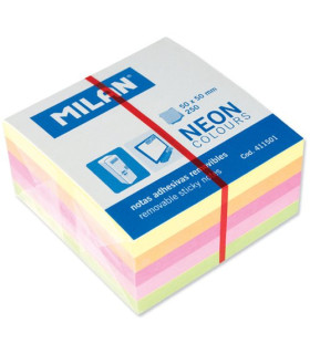 NOTAS ADHESIVAS MILAN 250h 50x50 NEON