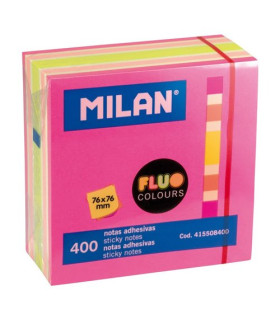 NOTAS ADHESIVAS MILAN 400h 76x76 FLUO