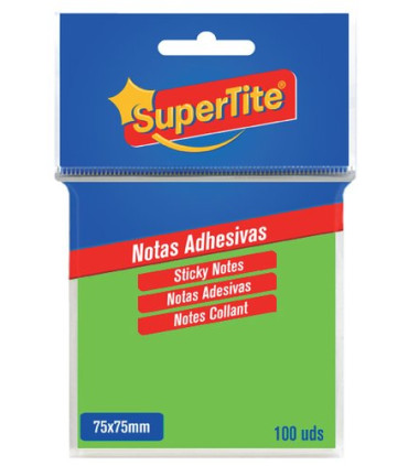 TACO NOTAS SUPERTITE 75x75 NEON 100 uds
