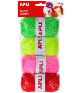 OVILLOS LANA APLI 50 gr. TONOS FLUOR P/4