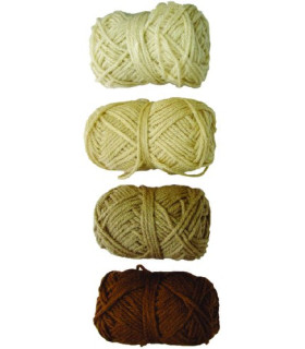 OVILLOS LANA NIEF. 28gr. TONO MARRON P/4