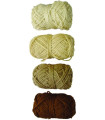 OVILLOS LANA NIEF. 28gr. TONO MARRON P/4