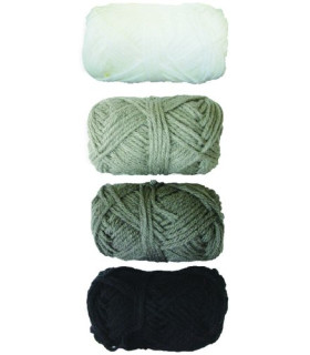 OVILLOS LANA NIEF.28gr.TONOS GRISES P/4