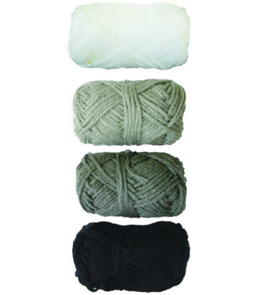 OVILLOS LANA NIEF.28gr.TONOS GRISES P/4